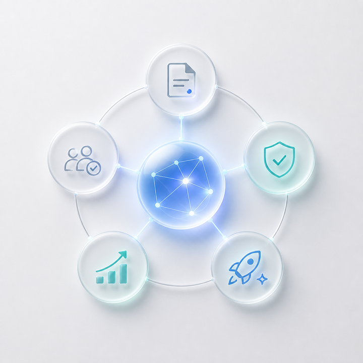 Vendor management AI orchestration icon
